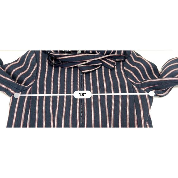 Banana Republic red, white and navy stripe jacket with bow tie. Size 6. - Picture 9 of 12